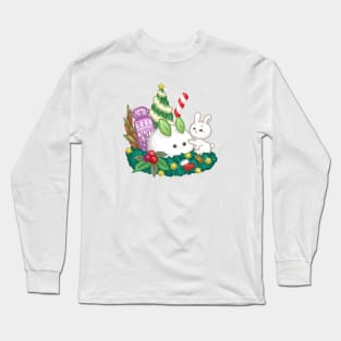 Bunny Christmas Snow Long Sleeve T-Shirt